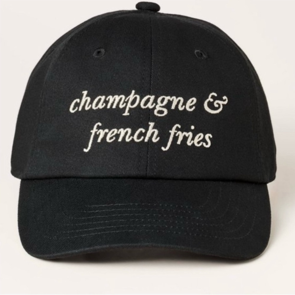 Kate Spade x target champagne & French fries baseball cap hat NWT